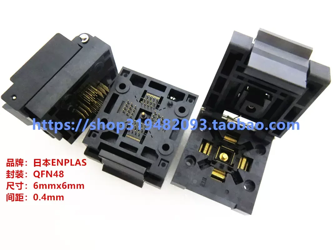 Clamshell ENPLAS Test Sockets QFN-48(52)BT-0.4-01 QFN48 48L(6*6) Burn-in Aging Sockets