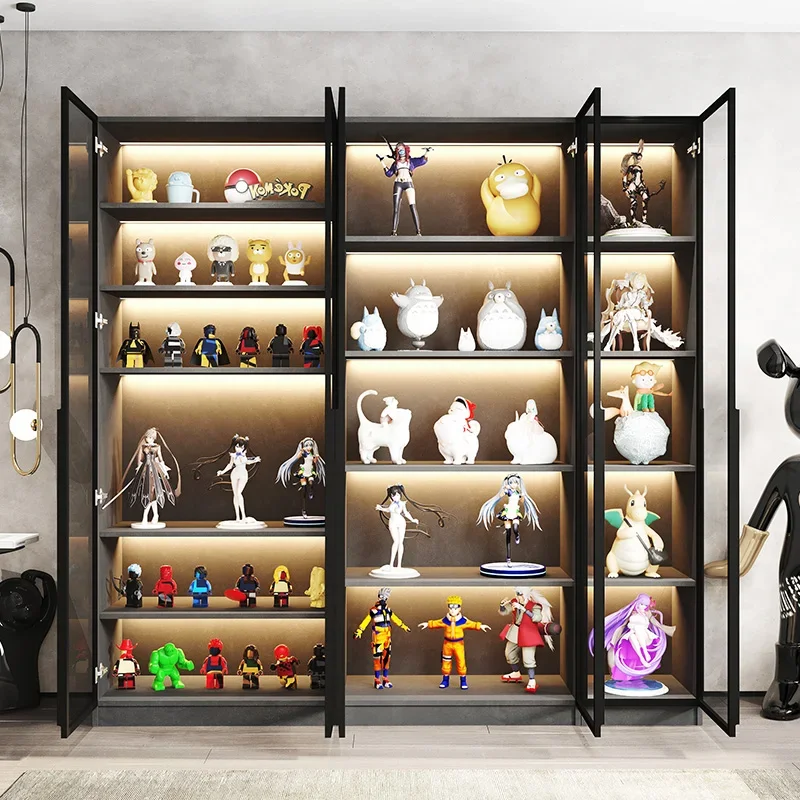 Light Luxury Hand Cabinet Glass Blind Box Lego Gift Prizes Model Storage Display Cabinet Showcase