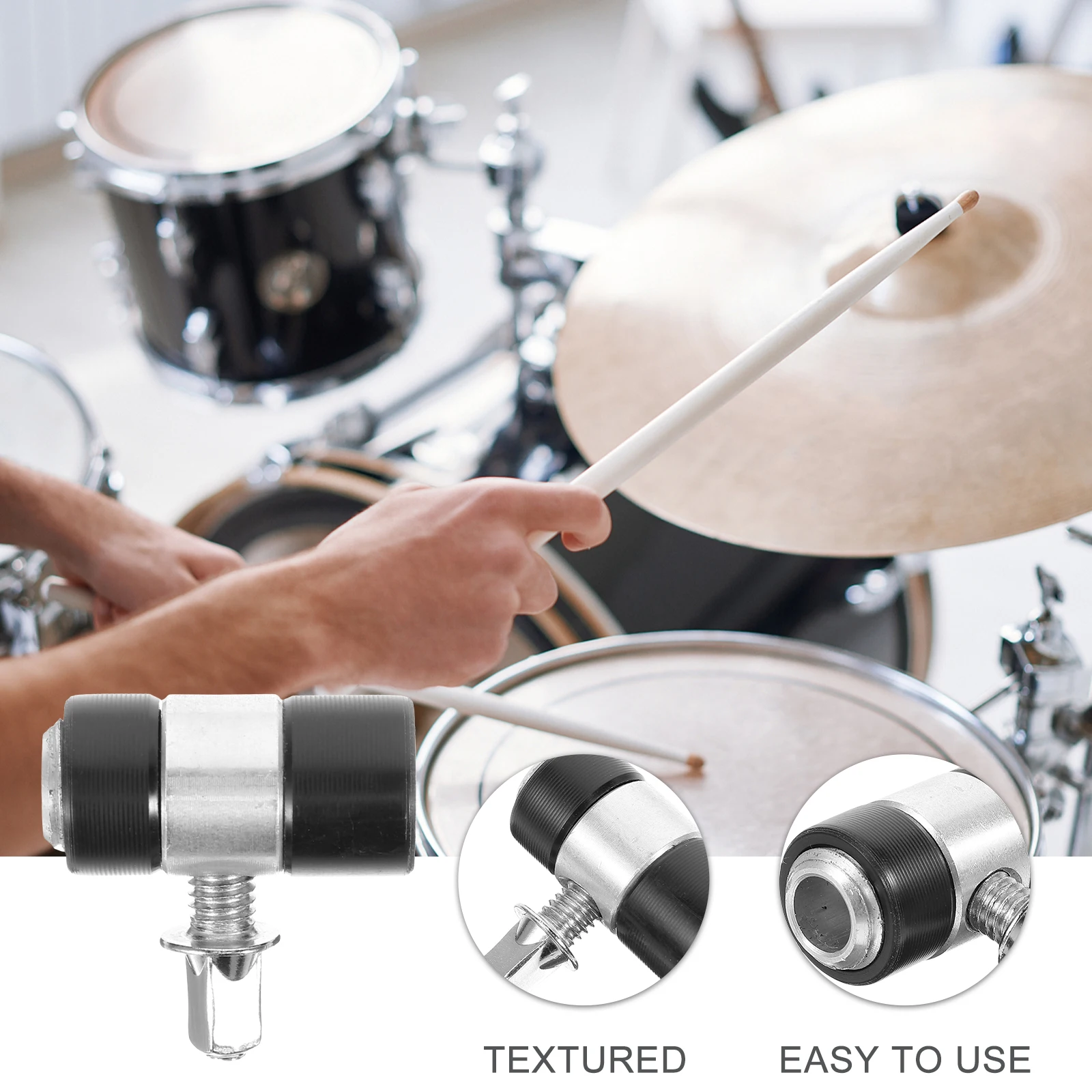 

Counterweight Silver Adjustable Metal Kick Pedal Beater Drum Set Accessories Percussion Parts Durable