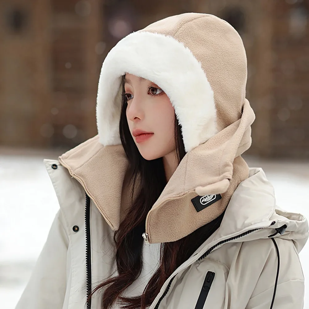 جديد سميكة قبعة وشاح مجموعة شتاء دافئ انفصال النساء بيني قبعة قبعة متكاملة وشاح للجنسين #3