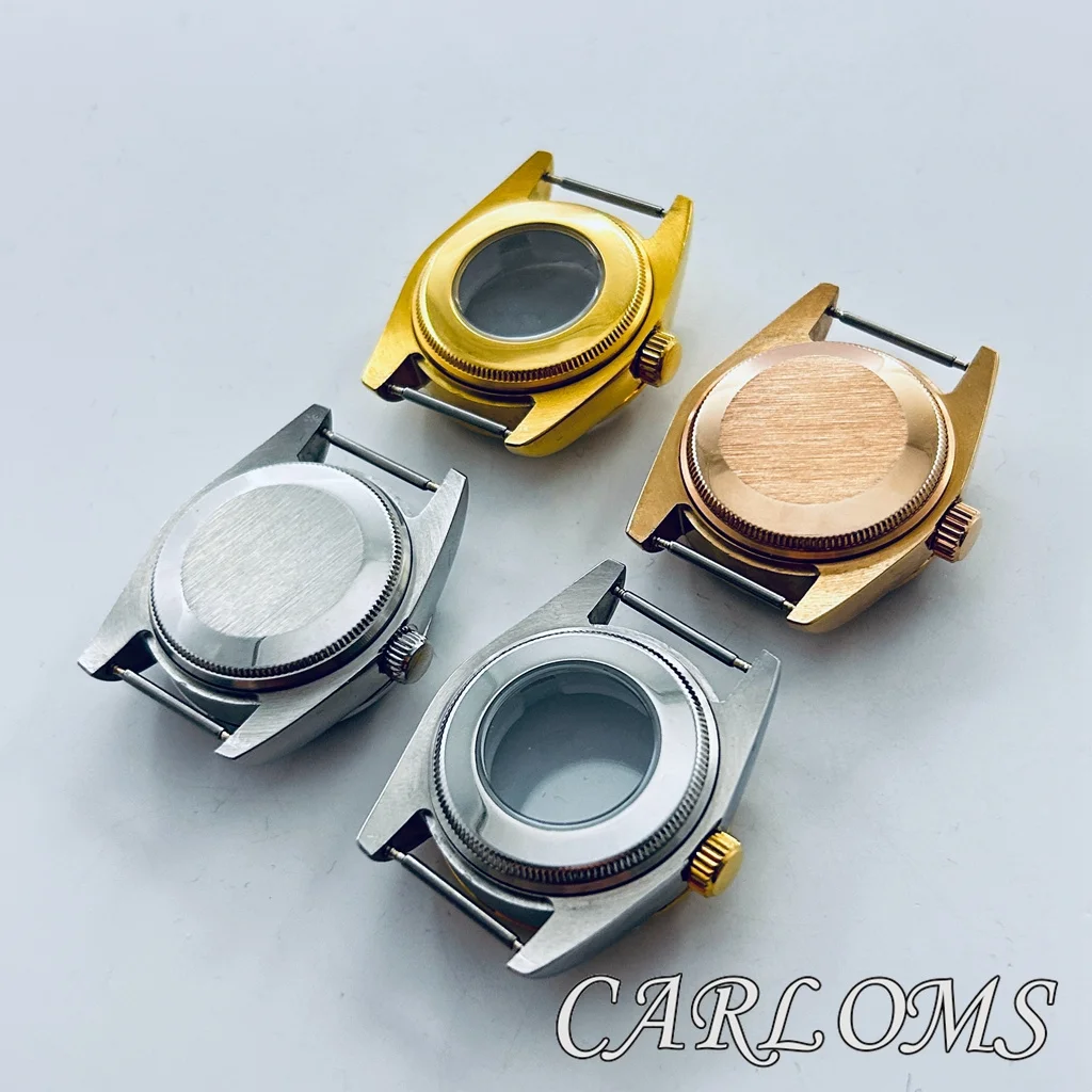 High Quality 31mm Ladies NH05 NH06 Watch Case Silver Gold Rose Gold Solid Stainless Steel Jewelry Bezel Sapphire Glass Watch Par