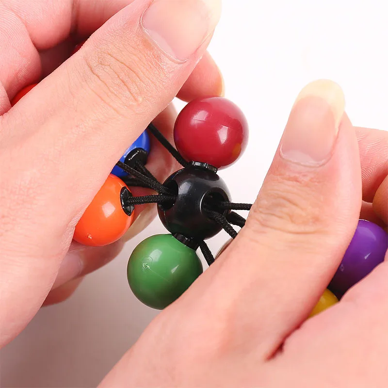 Creative Fidget Toy Adult Kids Toy Stress Reliever Elastic Colorful Ball Decompression Ball Variety Beaded Squeeze Balls Gift