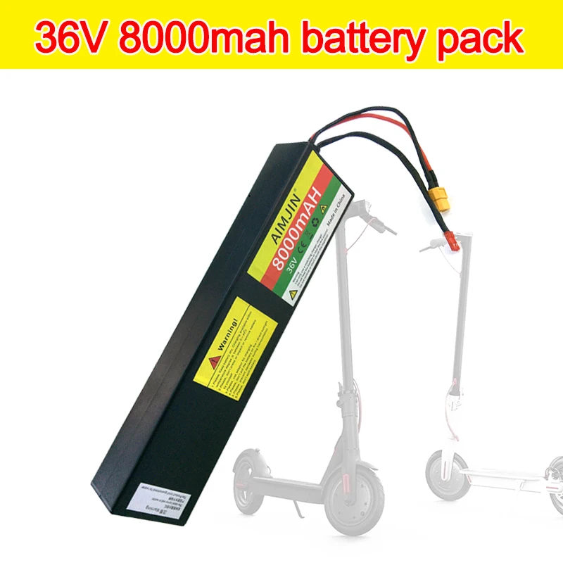 

36V 8000mAh 10S3P Lithium-Ion Battery Pack Rechargeable Battery XT60+JST interface For KUGOO S1 S2 S3 Electric Scooters