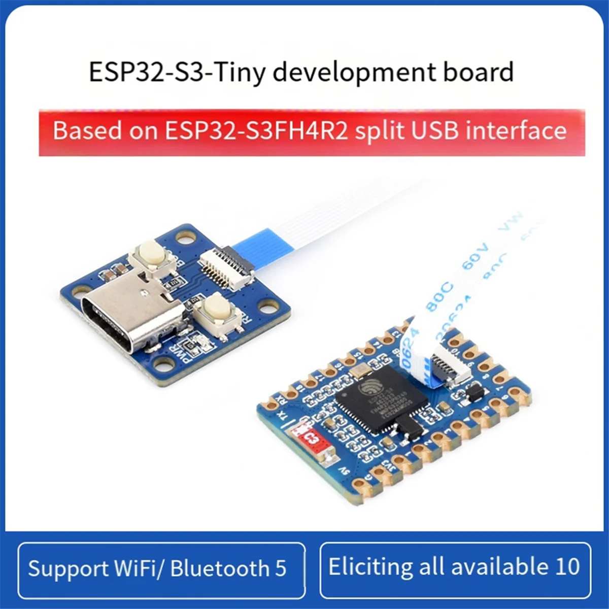 GFR5-ESP32-S3-Tiny Kit de placa de desarrollo + Mini placa de desarrollo de cable FPC