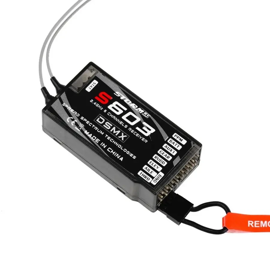 Odbiornik RC S603 2.4G 6CH kompatybilny z nadajnikami JR JR12X Spektrum DSM-X DSM2 DX8 do dronów, helikopterów i multicopterek RC