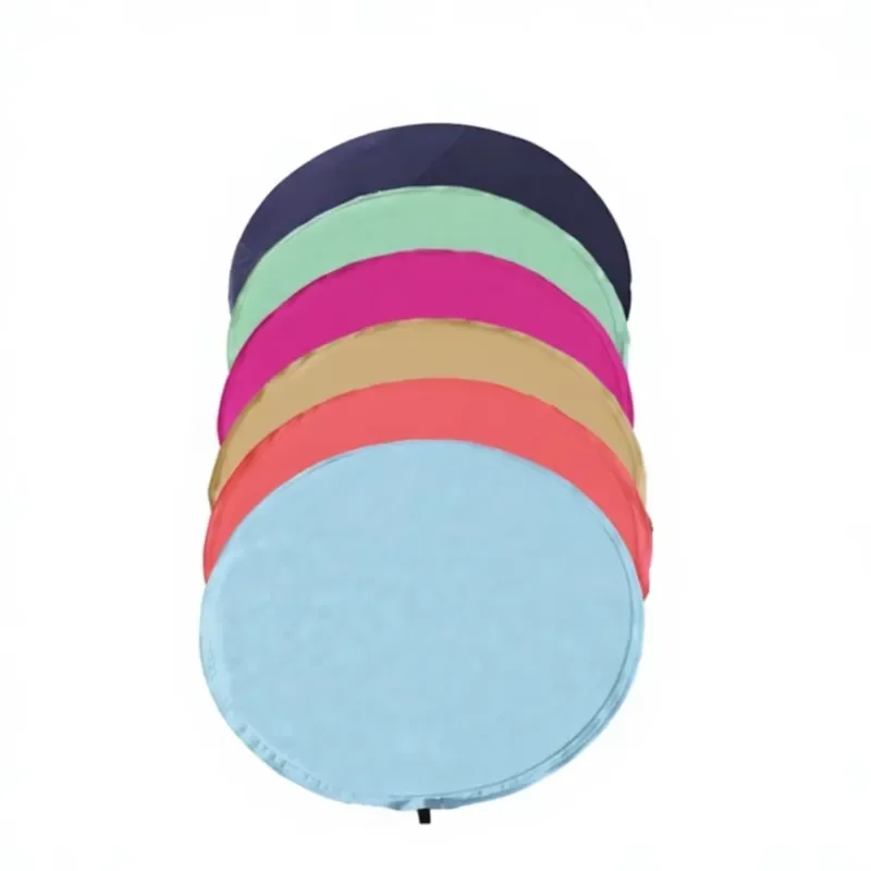 Outdoor Camping Round Taffeta Non-slip Automatic Inflatable Leisure Indoor Yoga Mat Folding Lightweight Moisture-proof