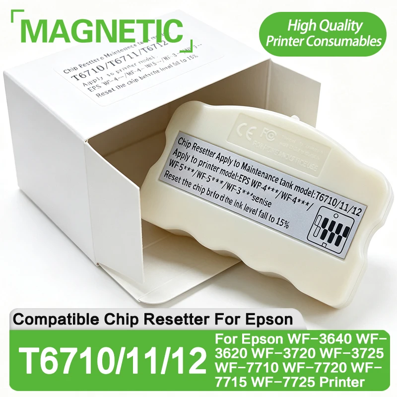 T6710 T6711 T6712 Maintenance Box Chip Resetter For Epson WF-3640 WF-3620 WF-3720 WF-3725 WF-7710 WF-7720 WF7715 WF-7725 Printer
