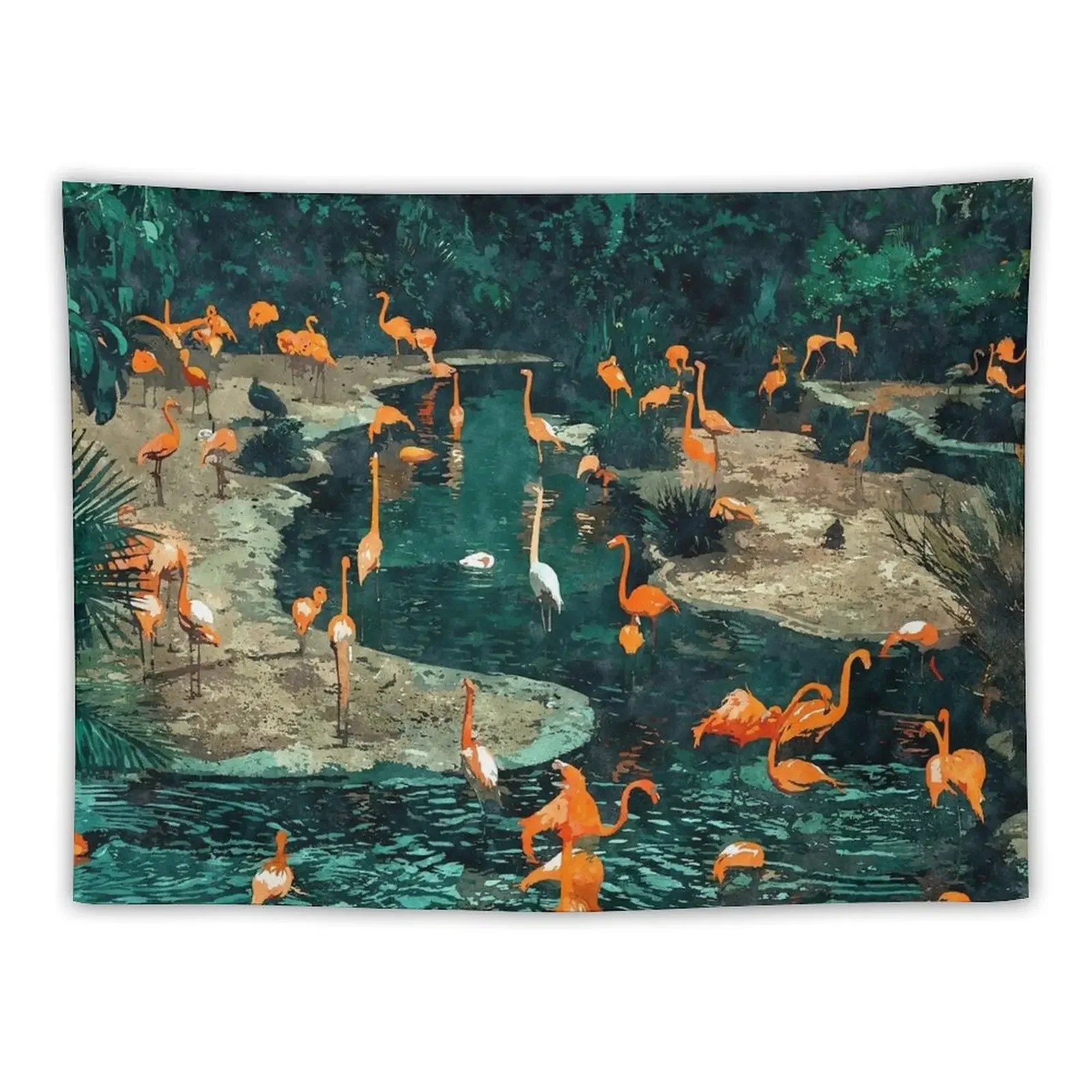 

Flamingo Creek Tapestry Bedroom Decor Luxury Living Room Decoration Room Decorations Tapestry