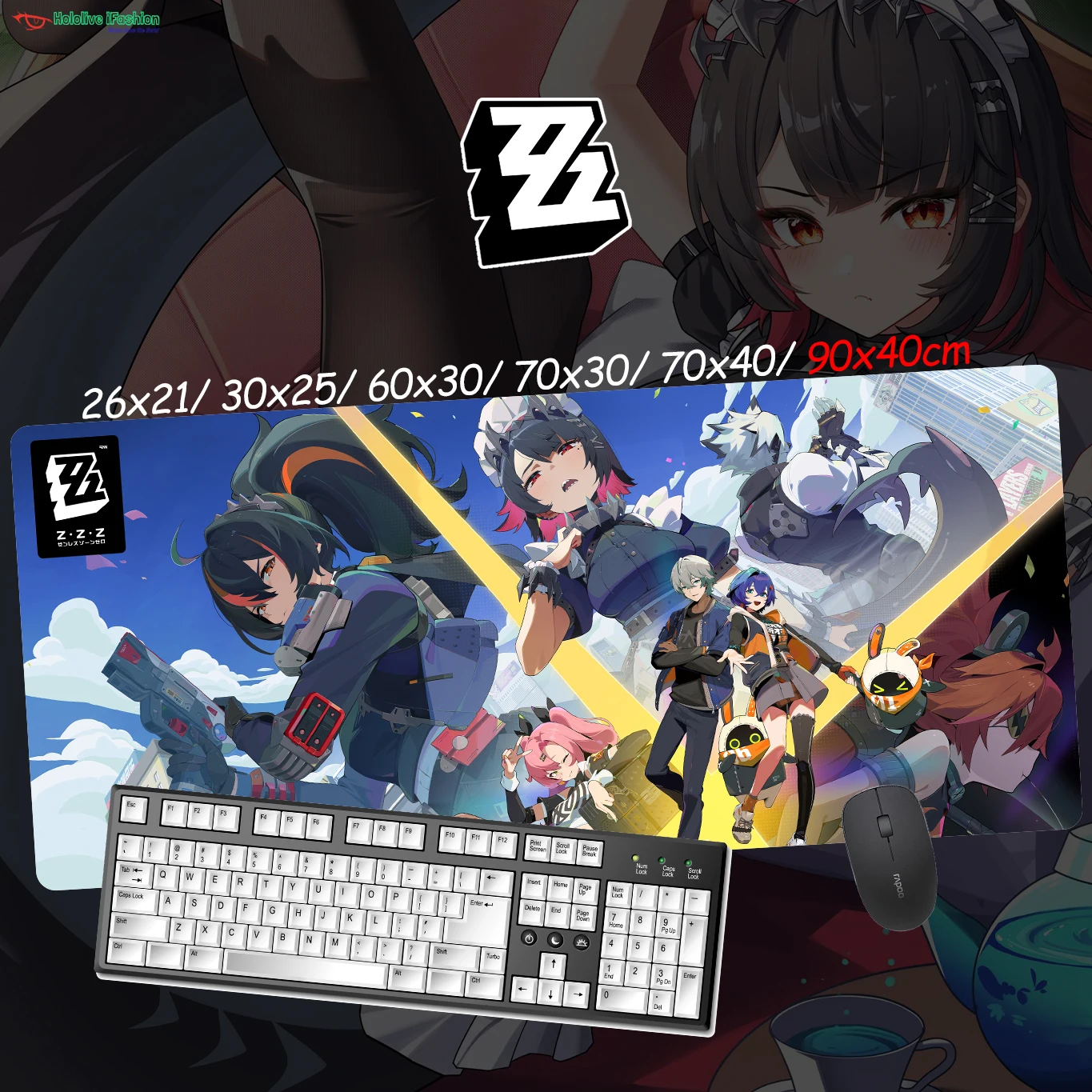 Ellen Joe Mouse Pad Zenless Zone Zero Game Mat Keyboard Pad Game Flat Mousepad Desk Mat Accessory Gaming Office Computer Work