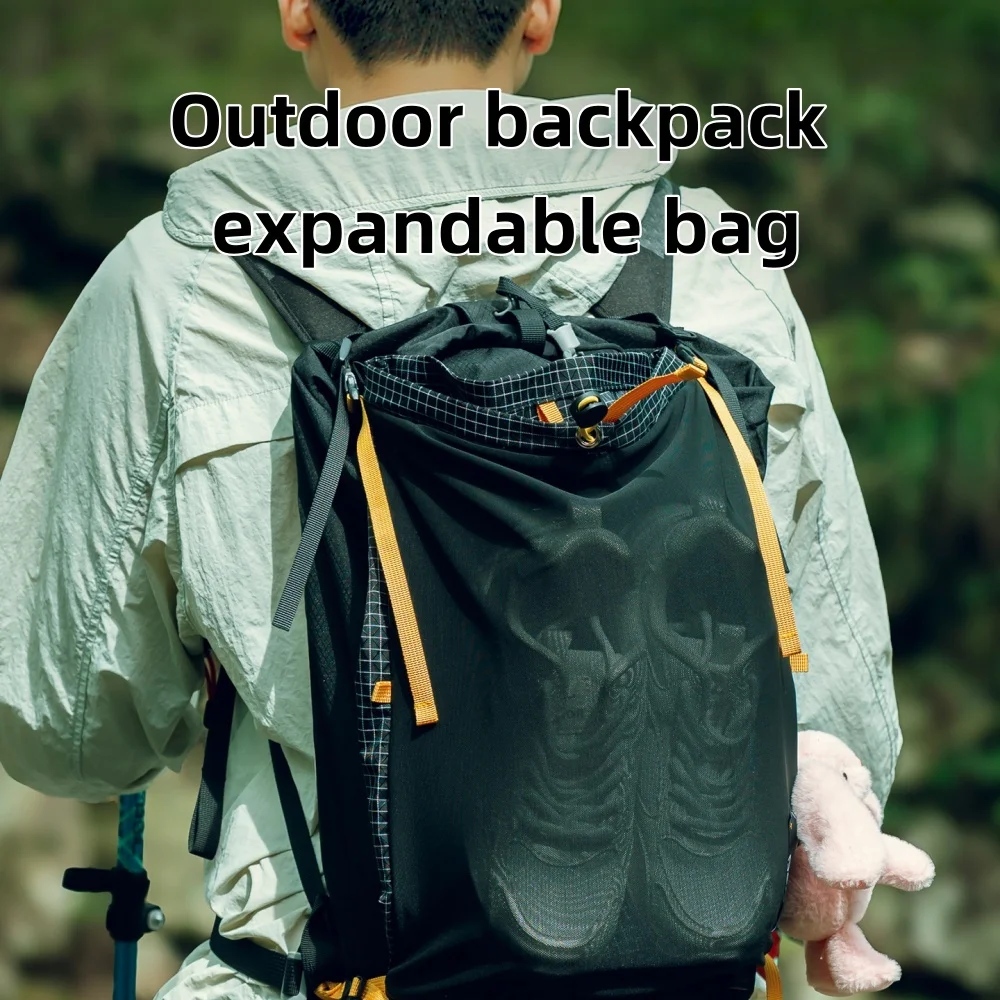 Upgrade 8L Large Capacity Storage Bag Lightweight External Attachment Pouch Outdoor Hiking Climbing Backpack Expansion Bag