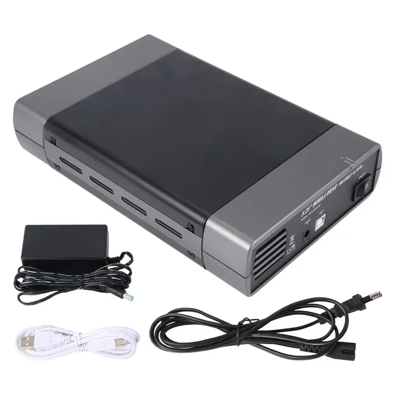 Exquisite-5.25 Inch USB 2.0 SATA External Optical Drive Case Enclosure Box Adapter For Windows XP For Mac PC EU Plug