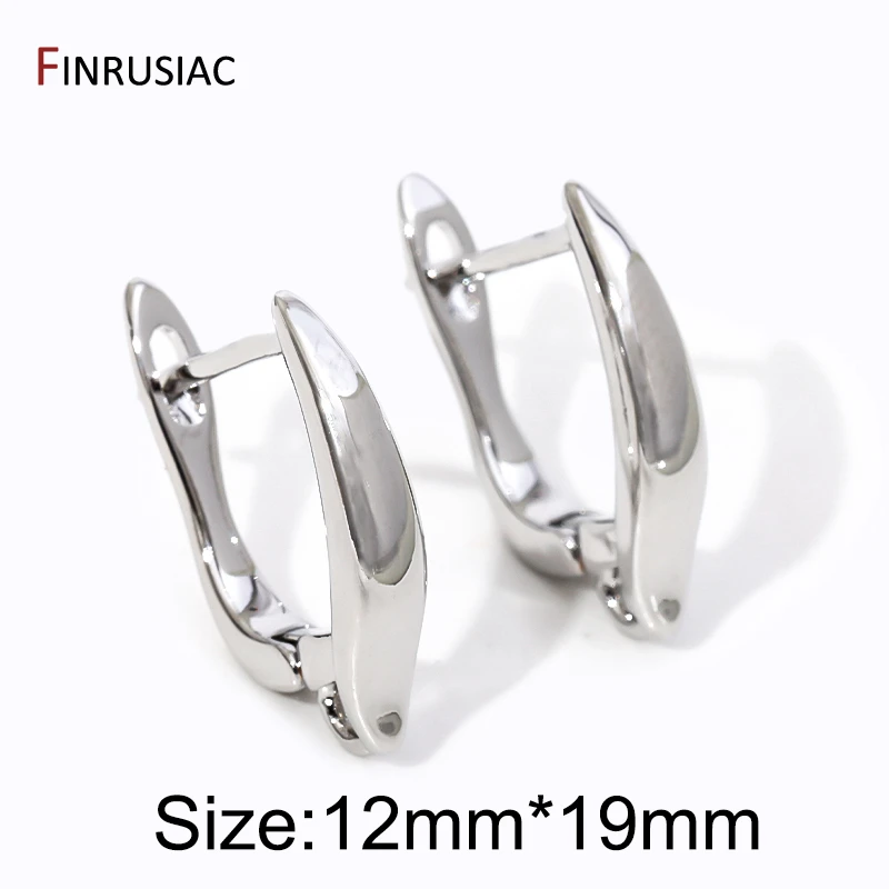 18K Vergoldete Messing-Ohrhaken, Glatte Ohrclips, Ohrverschlüsse, DIY-Zubehör für Damen-Ohrringe – Detail 22