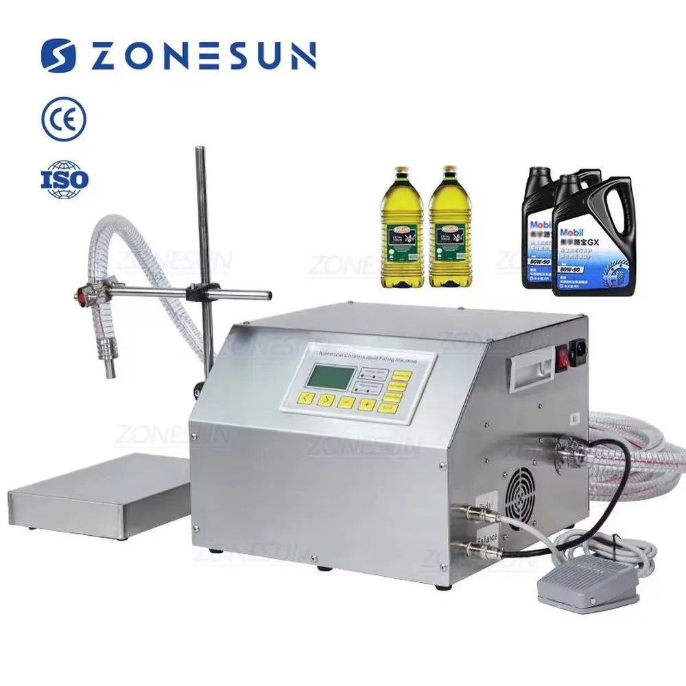 Semi Automatic Liquid Weighing Filling Machine Gear Pump Edible Oil Engine Oil Bottle Vial Filler for Small Business