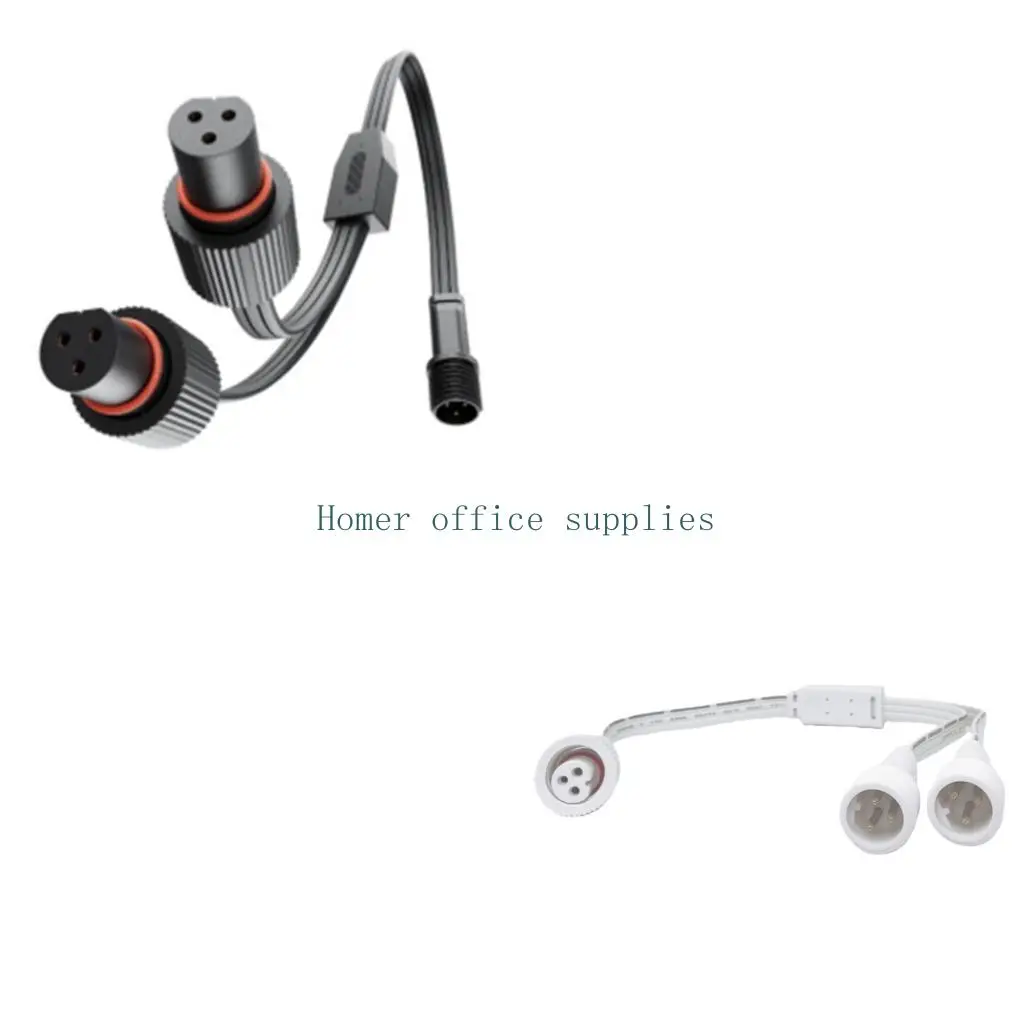 K43B MultiDevice Extension Cord Waterproof Y-Splitter for Efy Permanent Light