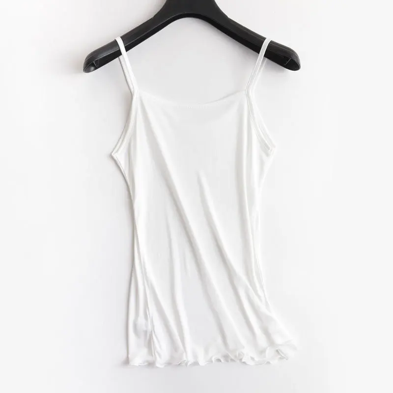 Camisole en soie tricotée en soie de mûrier naturelle, sous-vêtement en soie, gilet en soie disponible en plusieurs couleurs