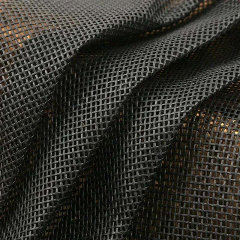 High Quality Teslin Mesh Fabric Diy Office Chair Recliner Beach Lounge Chair Placemat PVC Outdoor Waterproof Mesh Fabric Black