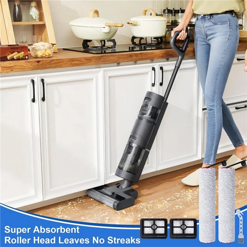 ملحقات A63P للمكنسة الكهربائية الرطبة والجافة المزدوجة اللاسلكية Dreame H12 Pro / H12، بكرات الفرشاة ومرشحات HEPA