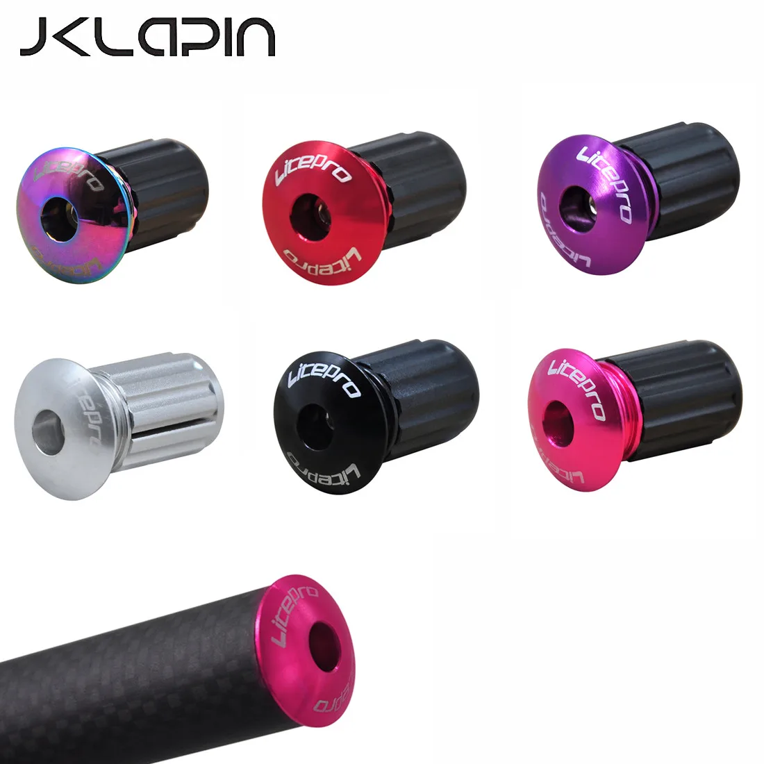 JKLapin Litepro Handle Grips Plugs Mountain Road Bicycle Handlebar Plug Aluminum Alloy Bar End Cap Expamsion 22-24mm