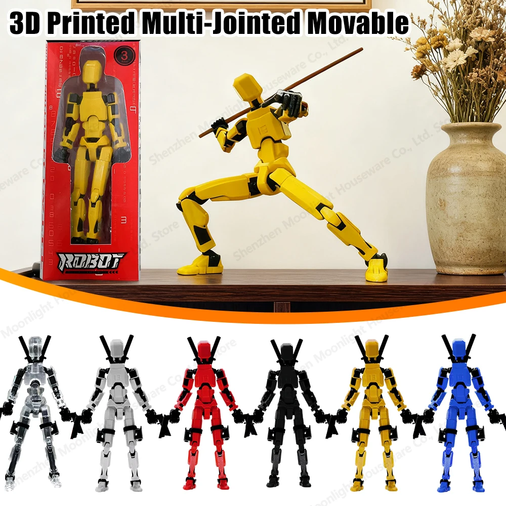 13 Action Figure Titan Multi-Jointed Movable Shapeshift Robot T13 Action Mannequin Character and Dog Figure Toys gifts for kids