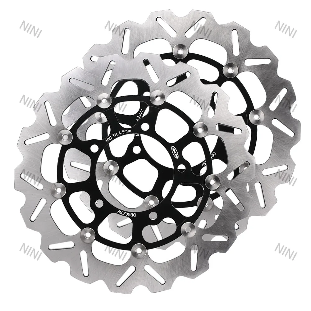 

3PCS Motorcycle For Suzuki GSXR 600 750 2006 2007 K6 & GSXR1000 2005-2008 K5 K7 Front Rear Brake Disc Rotor Adaptor