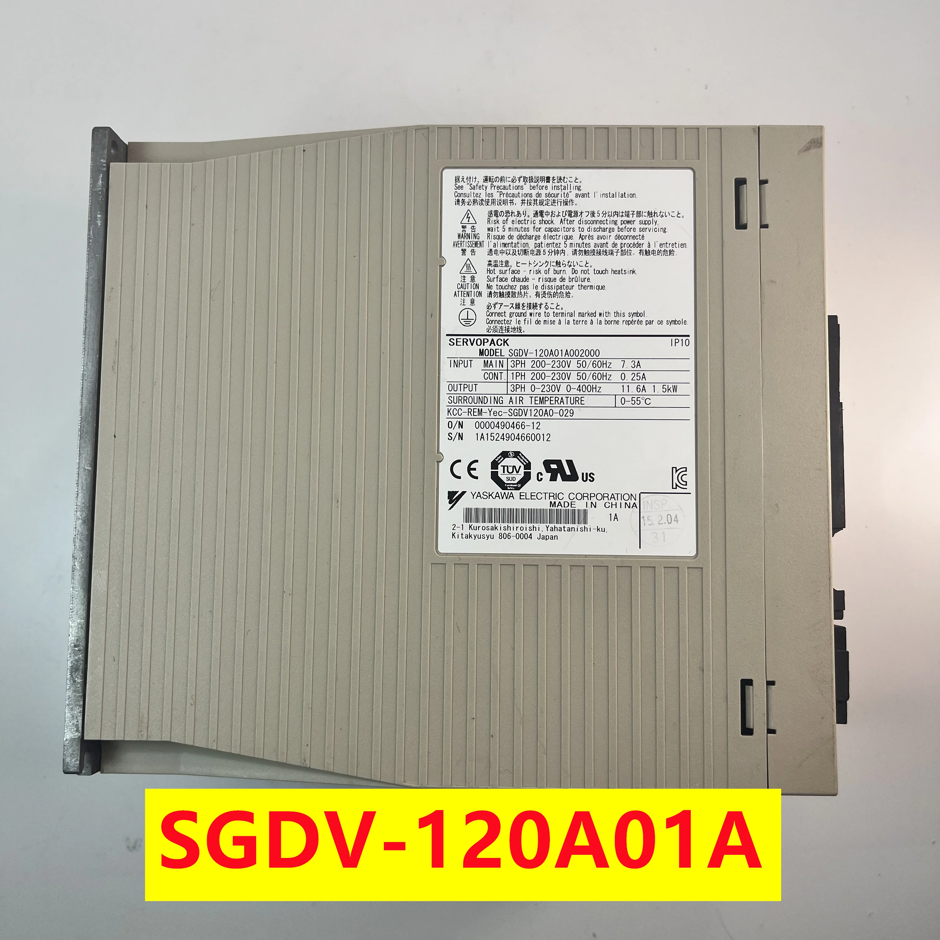 SGDV-120A01A Yaskawa servo drive SGDV-120A01A/A05A/A11A/A01A002000/A1A00200/180/200 warranty 1 year Yaskawa drive