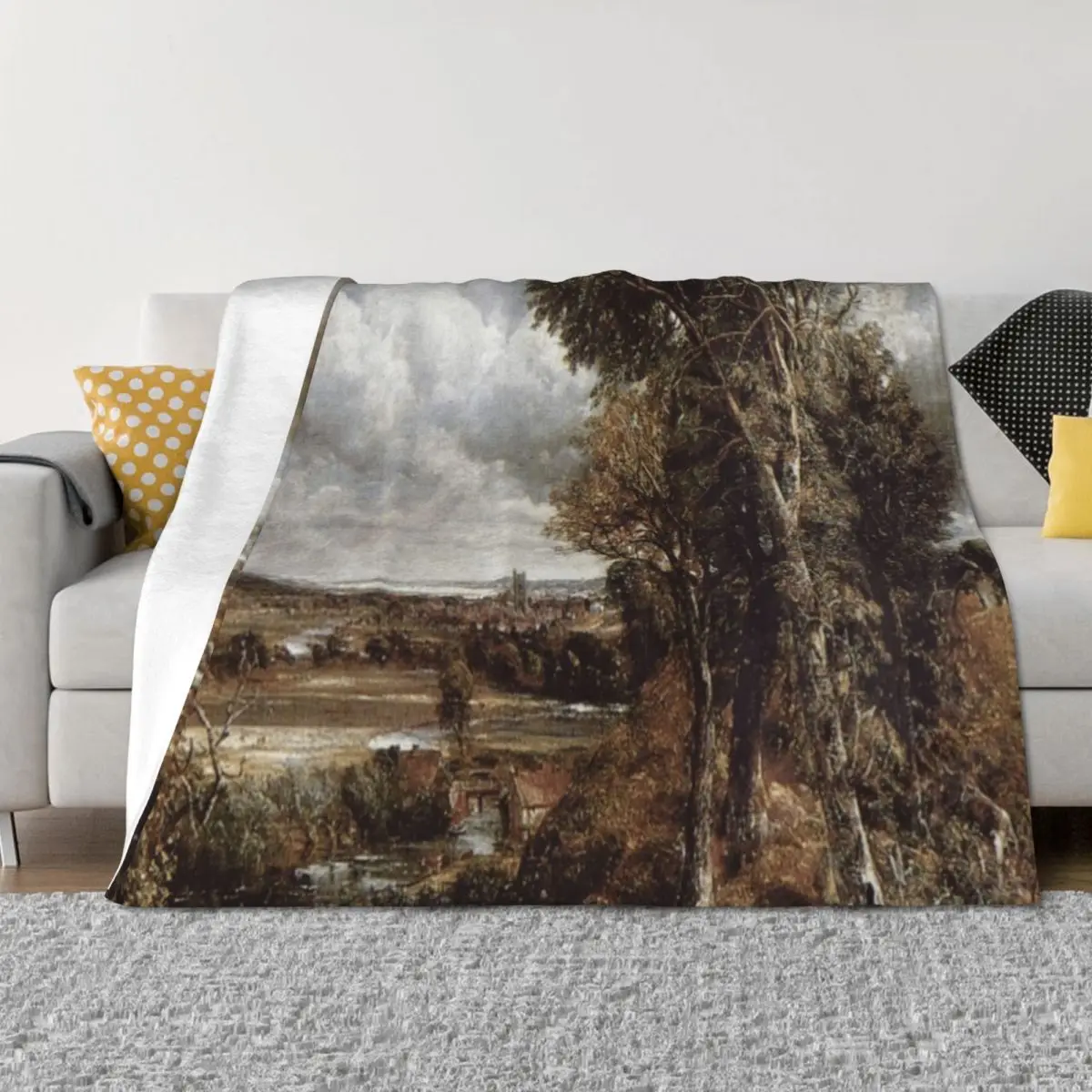

John Constable - The Vale Of Dedham Throw Blanket for sofa Plush christmas gifts Hairy Blankets