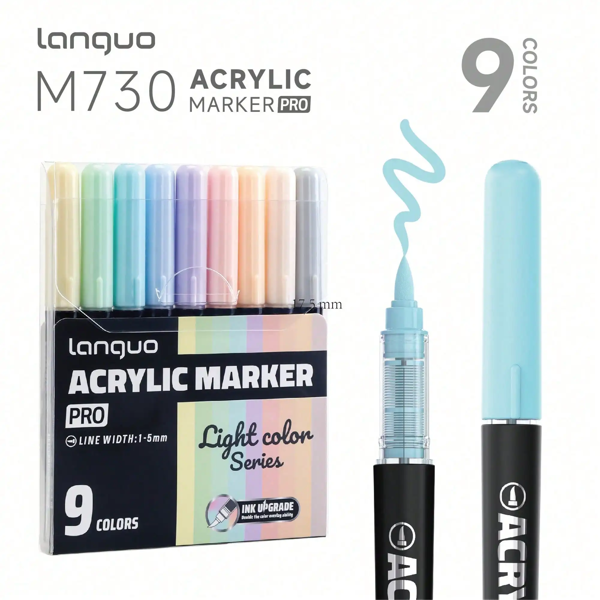 Languo 27 Kleuren Zachte Penseel Acryl Marker Pen Huidtint Serie DIY Handgeschilderde Kunst Markers Pennen Kantoorartikelen Schoolbenodigdheden