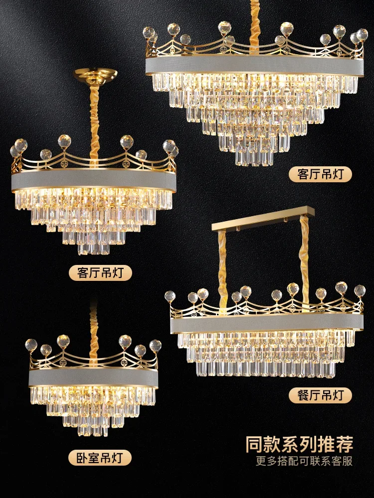 Wohnzimmer Lampe Französisch Licht Luxus postmoderne einfache Atmosphäre Kristallglas Kronleuchter