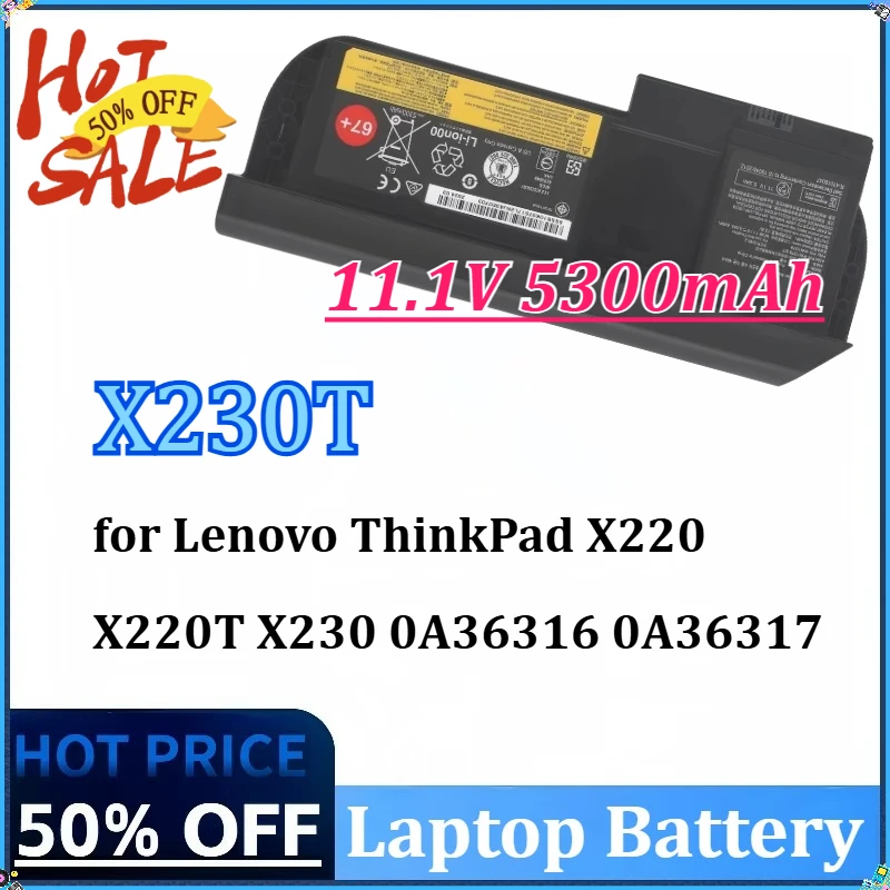 

11,1 В 5300 мАч X230T аккумулятор для ноутбука Lenovo ThinkPad X220 X220T X230 X230T серии планшетов 0A36316 0A36317 42T4877 45N1078 67+