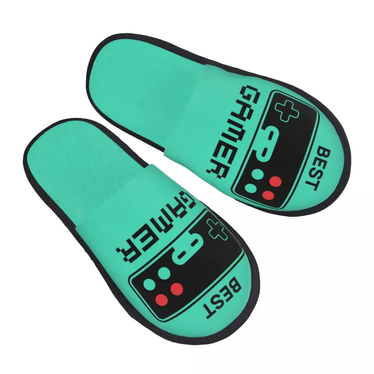 Men Women Plush Indoor Slippers Gamer Controller Warm Soft Shoes Home Footwear Autumn Winter 2023