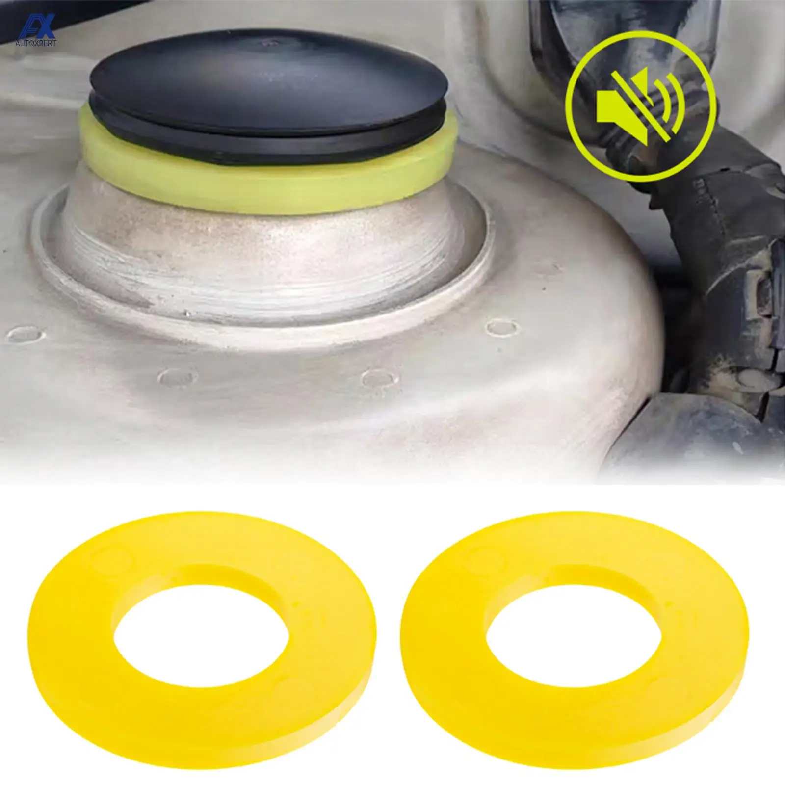 2PCS Shock Absorbing Rubber Ring For Fiat Panda MK1 MK2 Gingo City Cross  Bushing Hood Seal Front Rack Bearing Top Mount Tower