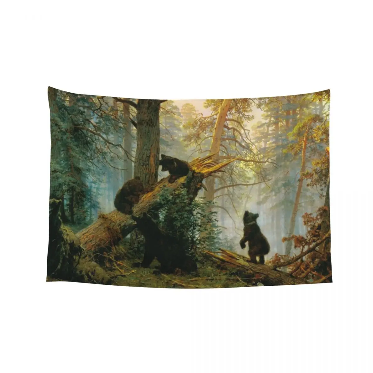 

Ivan Shishkin Morning in a Pine Forest Tapestry Cute Room Things Wall Hangings Decoration Home Decoration Tapestry