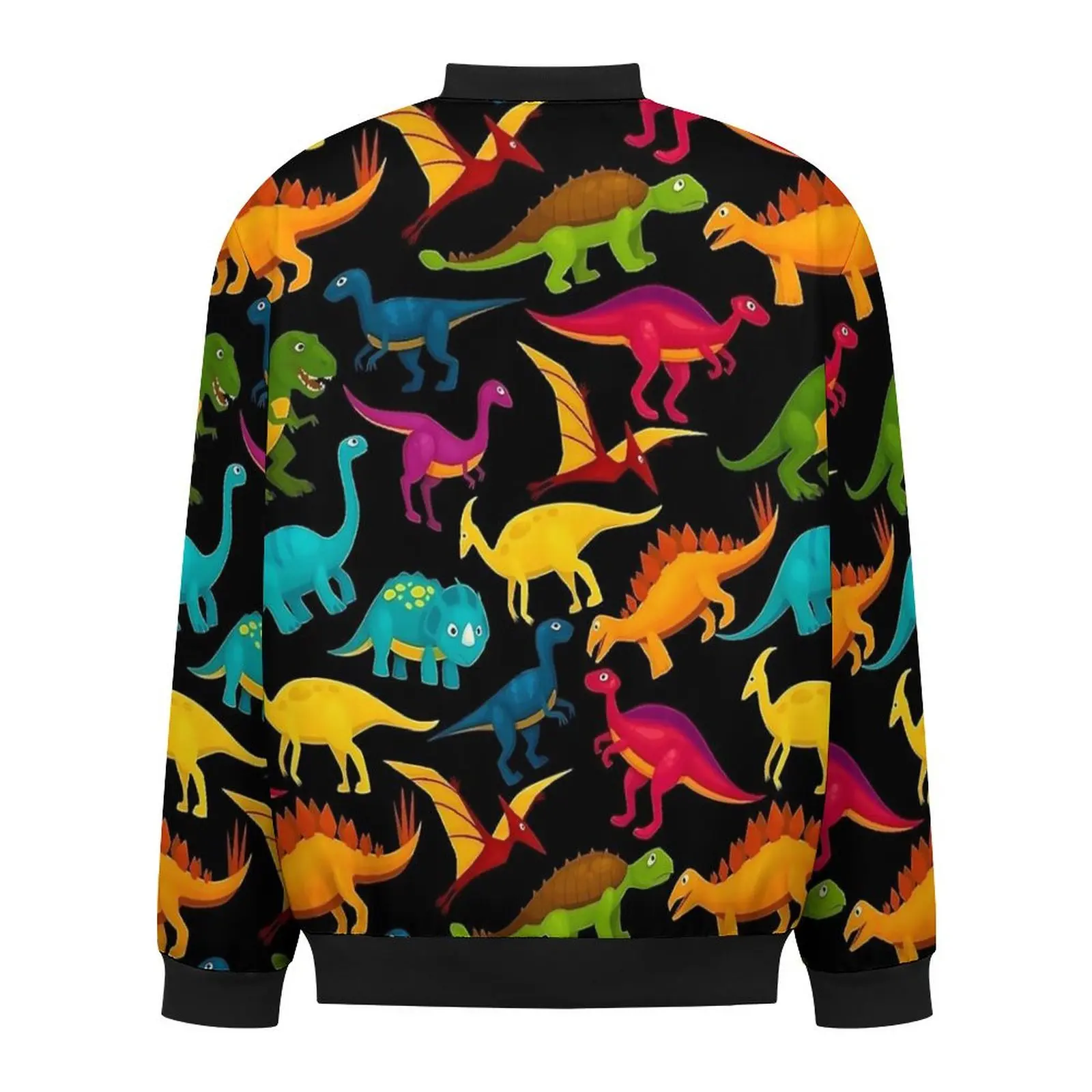 Bonitos dinossauros jaquetas outono cor animal street wear casacos casuais dos homens com capuz solto blusões gráfico tamanho grande jaqueta