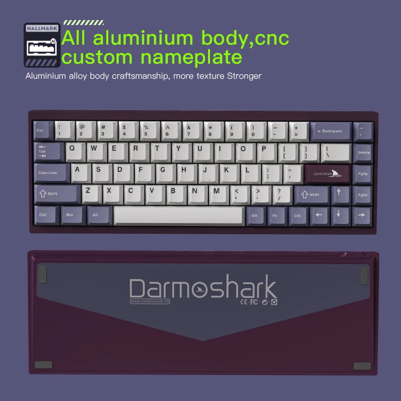

Игровая механическая клавиатура Darmoshark KT68 Pro, проводная, с возможностью горячей замены, 68 клавиш, из алюминиевого сплава, с настраиваемыми магнитными переключателями Kailh