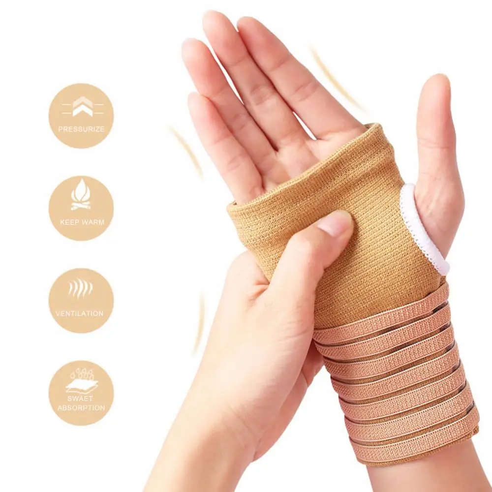 2Pcs Wrist Support Elastic Bandage Wrist Guard Support Arthritis Sprain Band Carpal Protector Hand Brace Sports Safety Wristband