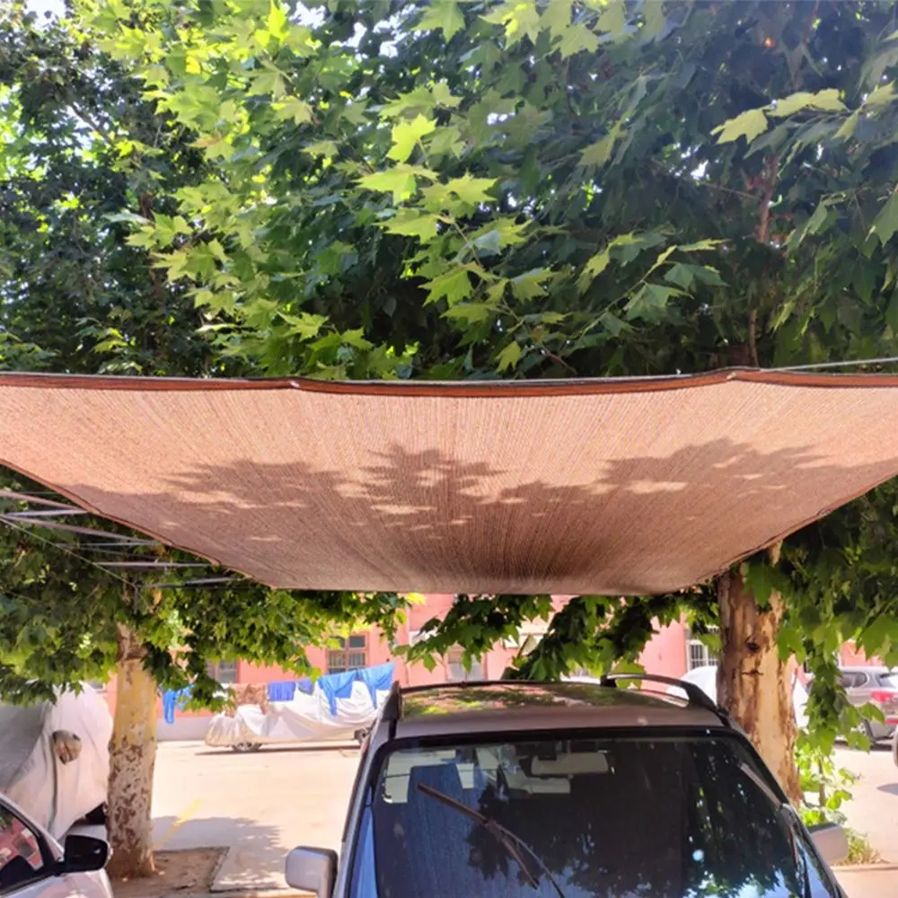 Car Canopy UV Protection Shade Cloth Grommets HDPE Sunshade Net Thickened Rectangle Shade Sail Patio