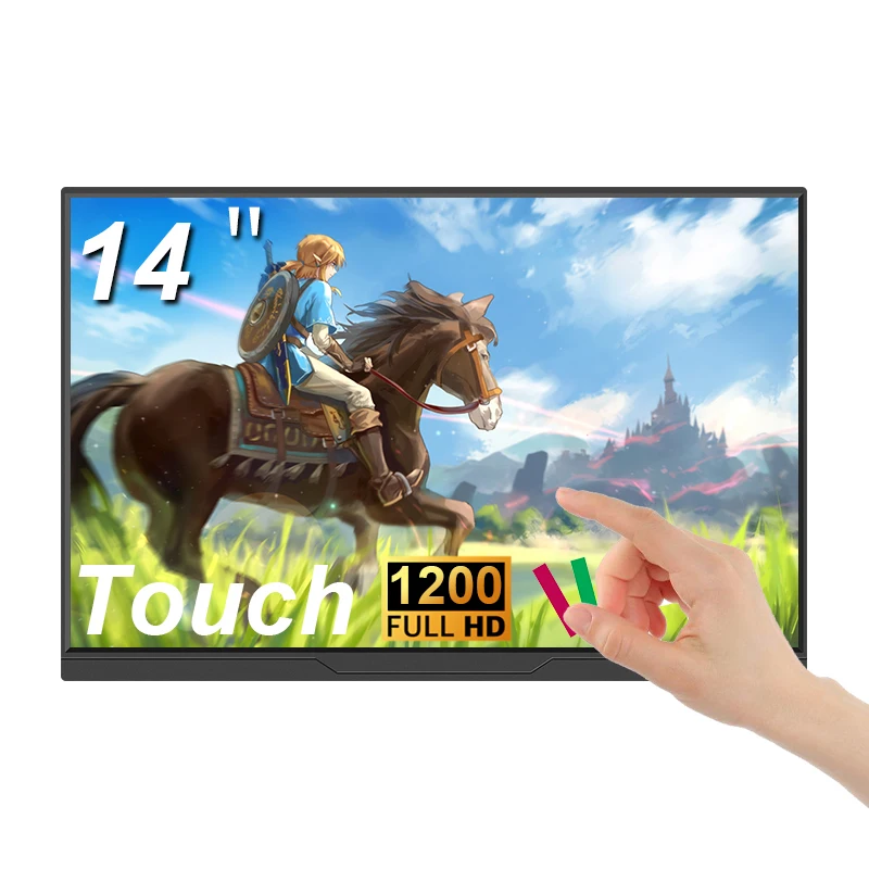 LANLIPU 14/15.6/16inch Touch Portable Monitor Ultra-thin External Second Display for Laptop PC Cell Phone Switch Xbox PS4/5