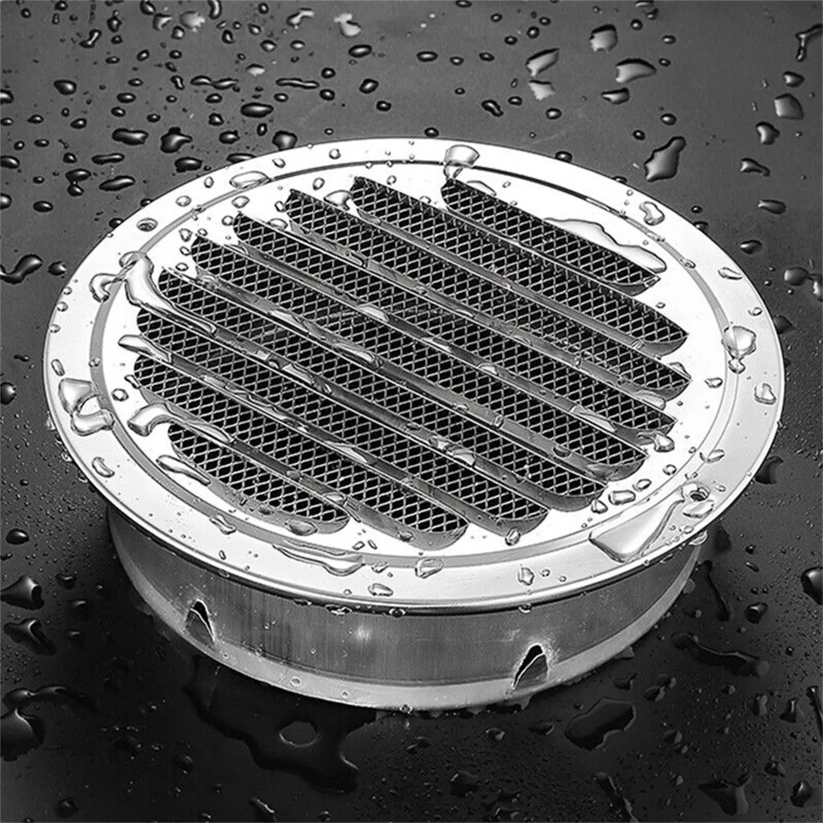 Round Stainless Steel Air Vent Grille, Proteção contra Insetos, Home Exterior Wall Ducting, Ferramenta de ventilação, 70mm, 80mm, 100mm, 120mm, 150mm, 160mm, 200mm