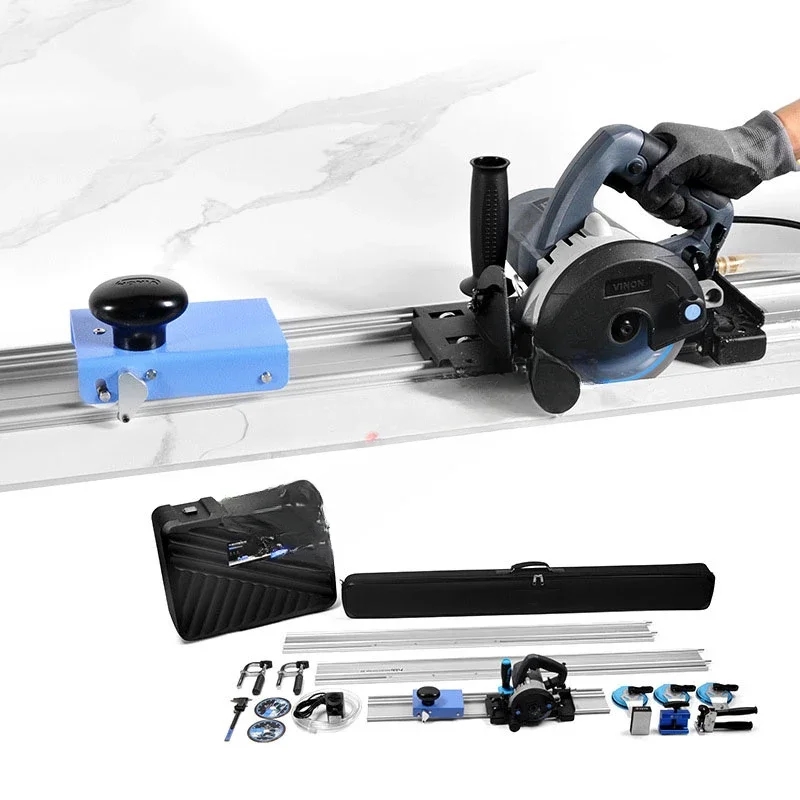 Portable Tile Cutting 45 Degree Dust-Free Marble Tile Ceramic Cutting Machine With Rail Guide 220V 1500W 3.2M