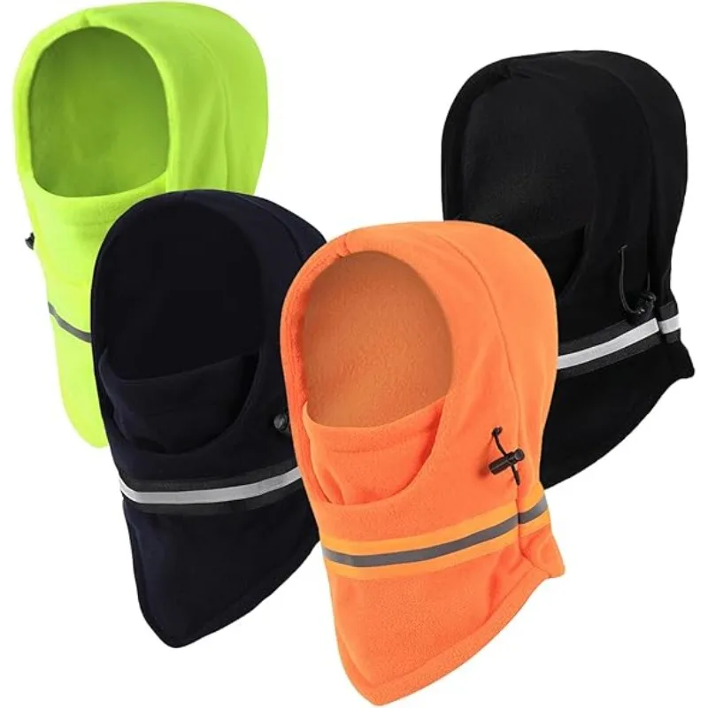 Men's Winter Spring Adjustable Balaclava Ski Mask Hat Night Reflective Strip Warm Motorcycle Cycling Sports Durable Head Cover
