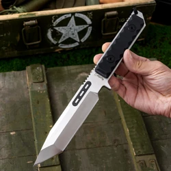 Outdoor camping Survival Tactics Hunting Military EDC Pocket Straight Knife tool G10 handle 8Cr13Mov