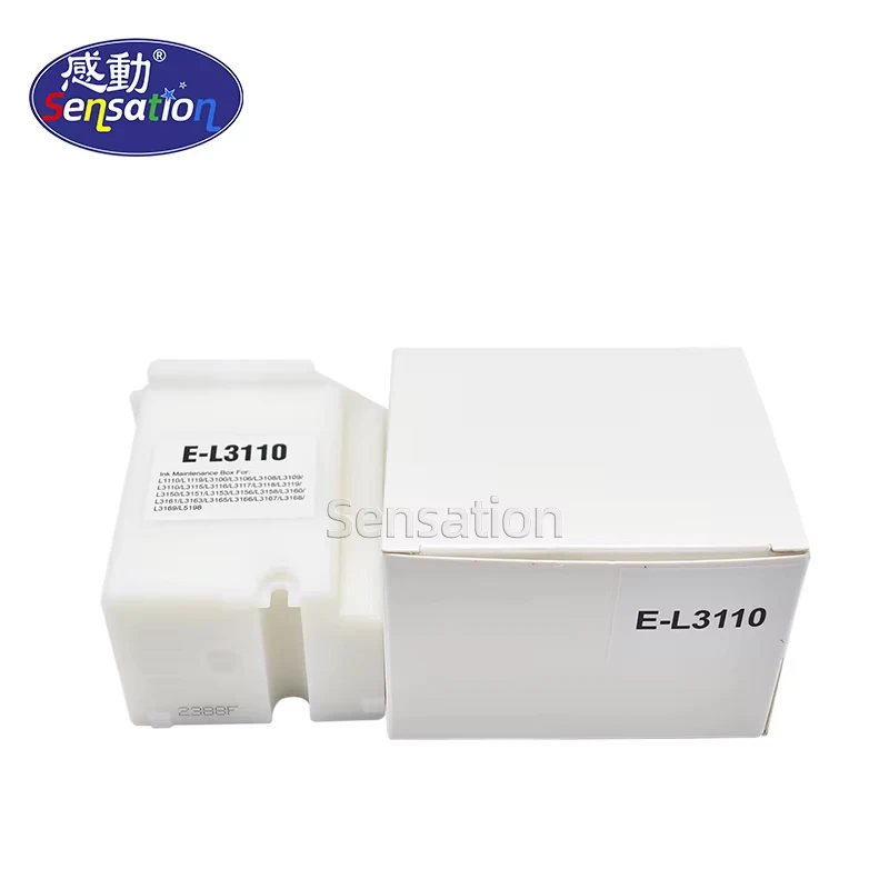 

Hot selling E-L3110 Maintenance Box Cartridge L1110 Waste Ink Tank Pad Compatible for Epson L3118 L3119 L3108 L3150 L3158