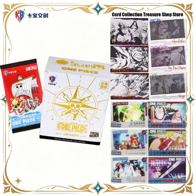 

KABAO Official ONE PIECE Anime Trading Cards Wave 1 Light&Shadow Trail Luffy Classic Scenes Full Characters PVC Collectible Card