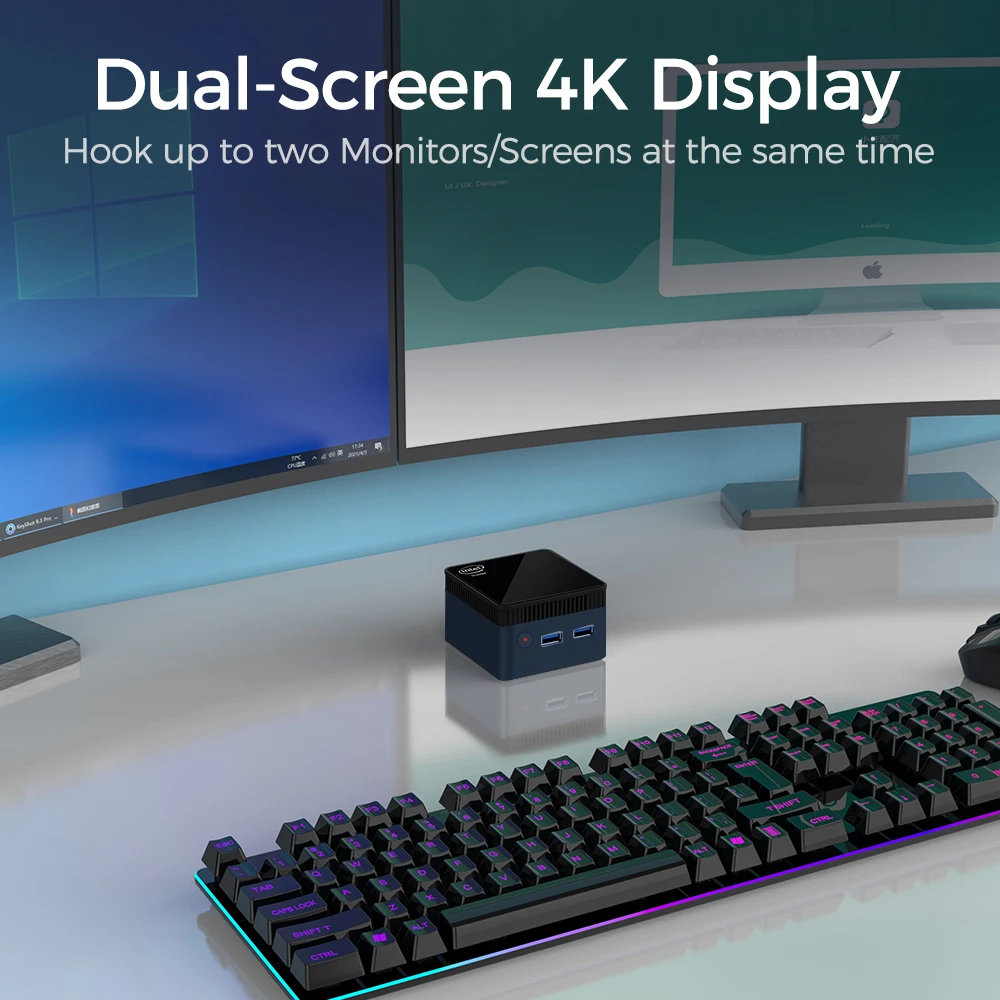 رخيصة تخصيص المحمولة سطح المكتب ألعاب الكمبيوتر بحيرة N5105 N95 N100 8GB 12GB DDR5 أصغر جيب كمبيوتر ألعاب كمبيوتر صغير #6