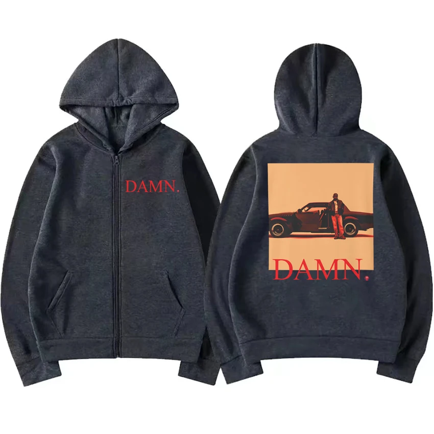 Rapper Kendrick Lamar New hip hop album streetwear 2025 Men women punk Zipper Coat Unisex Fleece Long sleeve Hoodie Sweatshirt