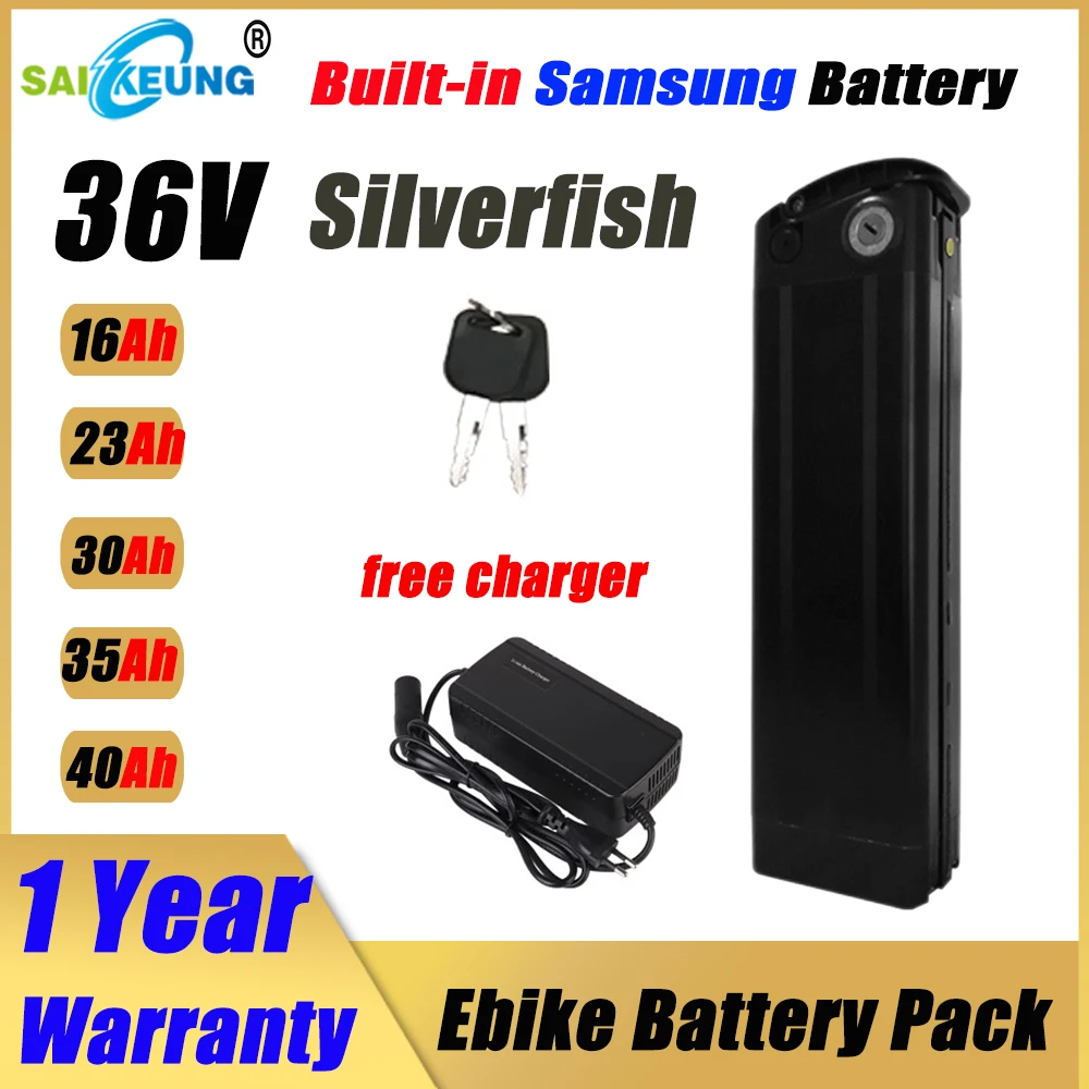 

Silverfish 36v 16ah 23ah 30 40 50Ah Lithium Battery Titanate Frame Fahrrad EBike Accu Electric Bicycle 150-3000w Bafang Batterie