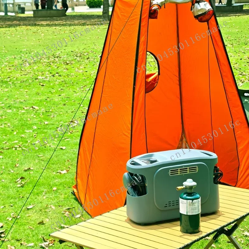 12V DC/LPG Camping Water Heater - Outdoor Portable Gas Geyser for Caravan, Motorhome & Bathroom with Stainless Steel 304