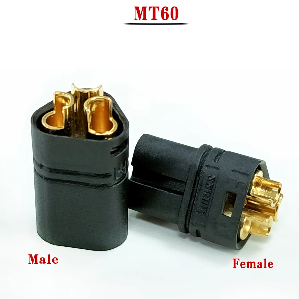 Amass MT60/MT30 Bullet Plug Set - 3.5mm/2mm 3-Pin Connectors (10/20/50 Pairs) for RC ESC Lipo Battery