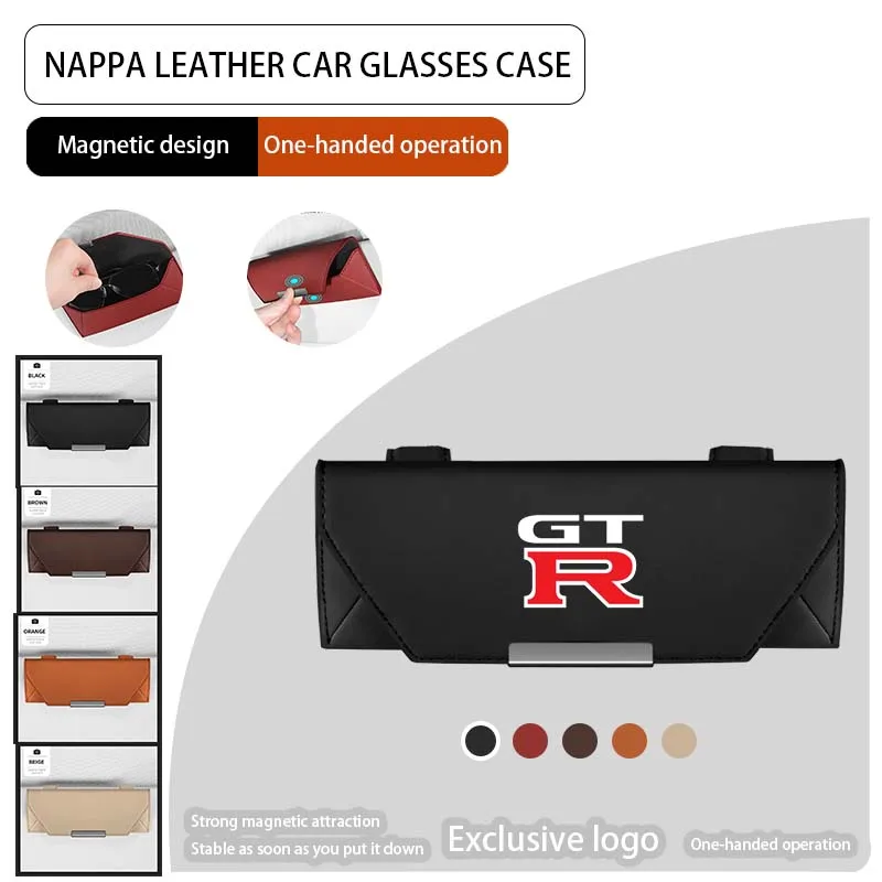 

For 3D GTR Logo Car Grill Emblem Rear Badge Decal Sticker Key Accessories Car Visor Sunglasses Glasses Holder Glasses Case Clip