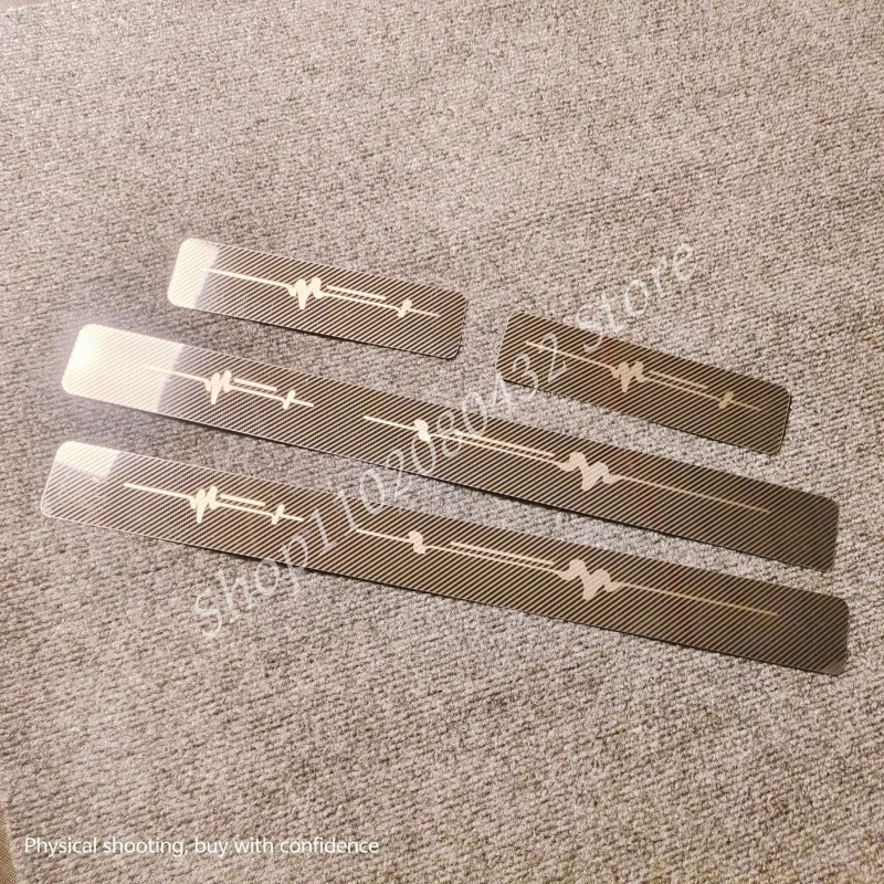 For Hyundai i20 Elite Accessories 2015-2022 Stainless Car Door Sill Kick Scuff Plate Protector Trim Cover Sticker